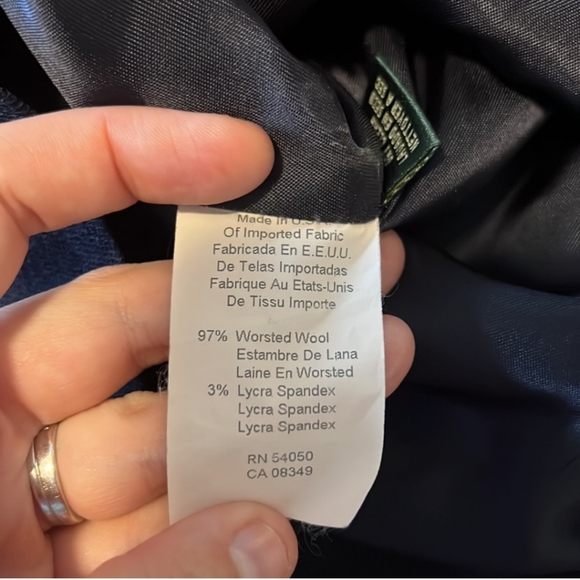 Ralph Lauren Wool Navy Peacoat Blazer - Picture 8 of 9